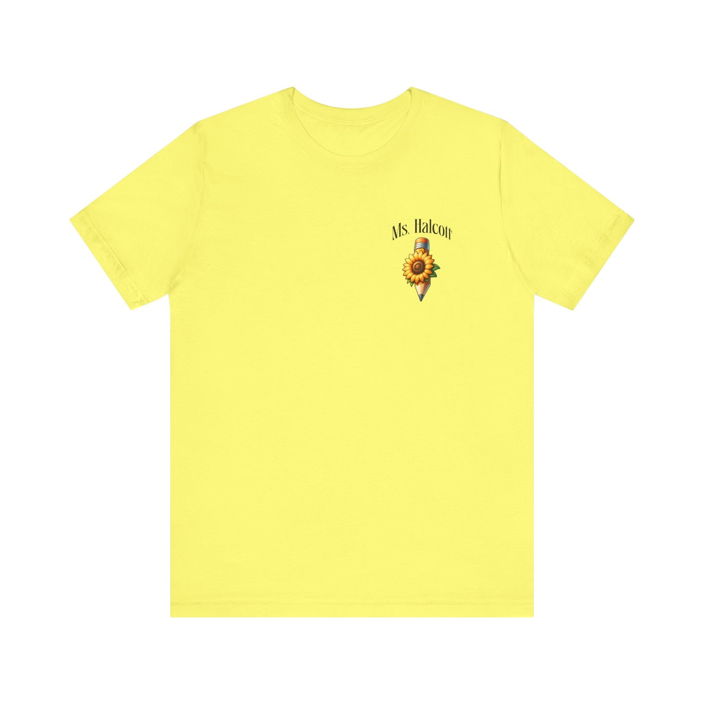 Personalized Helping Little Minds Bloom Teacher Shirt | Sunflower & Pencil Design, Teacher T-Shirt, Personalized Teacher Tee, School Tee