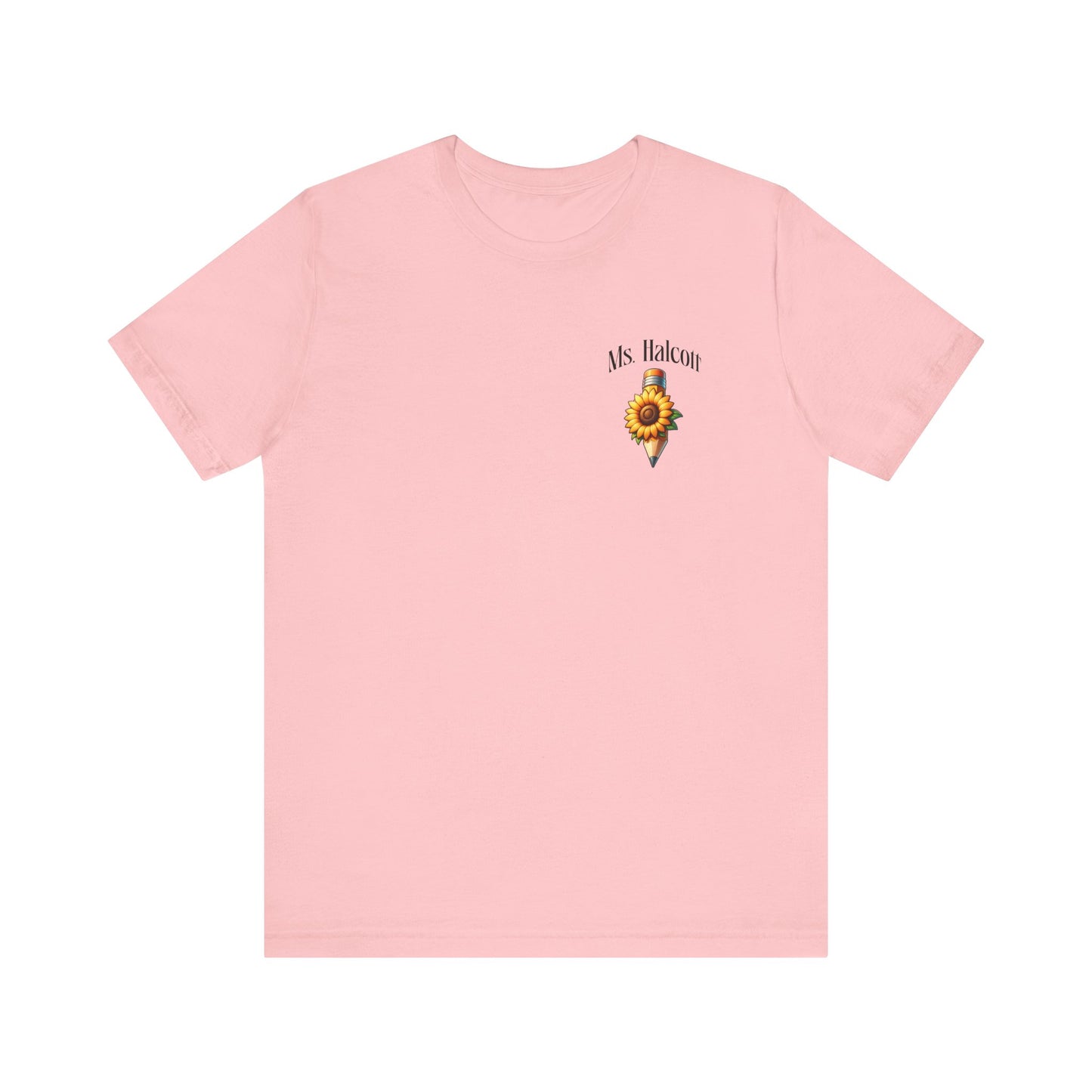 Personalized Helping Little Minds Bloom Teacher Shirt | Sunflower & Pencil Design, Teacher T-Shirt, Personalized Teacher Tee, School Tee