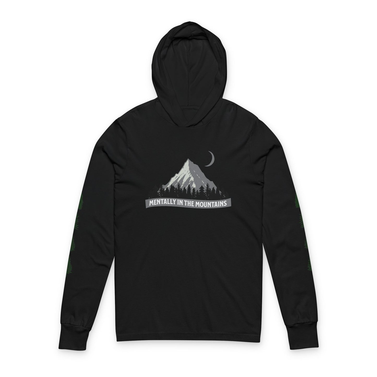 Unisex Mountain Hoodie - Mentally in the Mountains Tee, Outdoor Adventure Shirt, Gift for Hikers, Casual Wear, Nature Lover Apparel