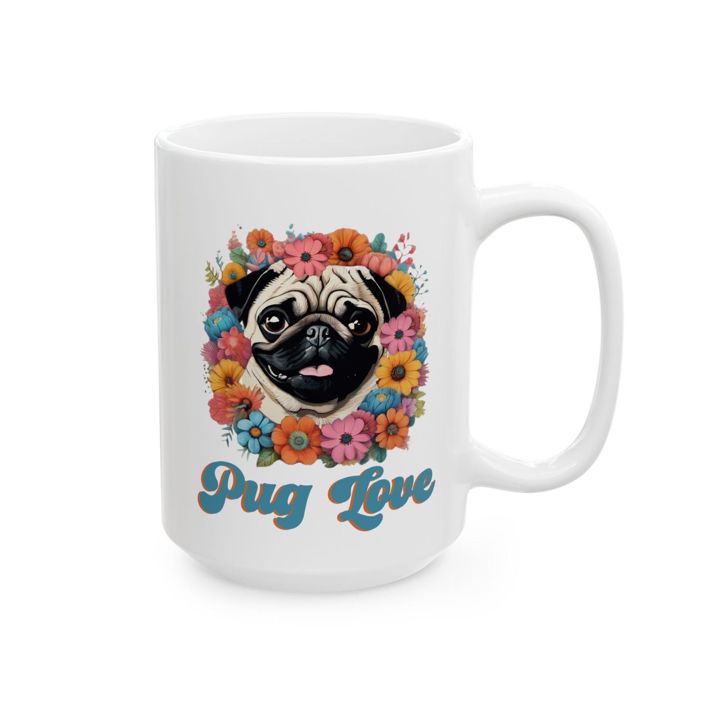 Pug Love Retro Mug