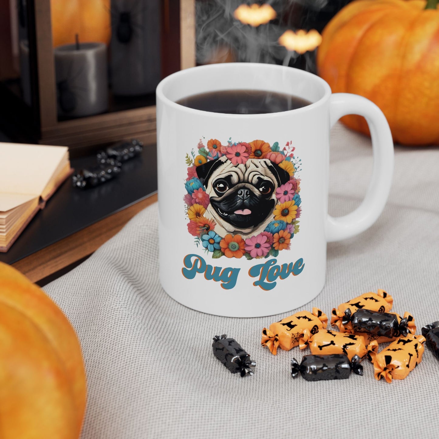 Pug Love Retro Mug