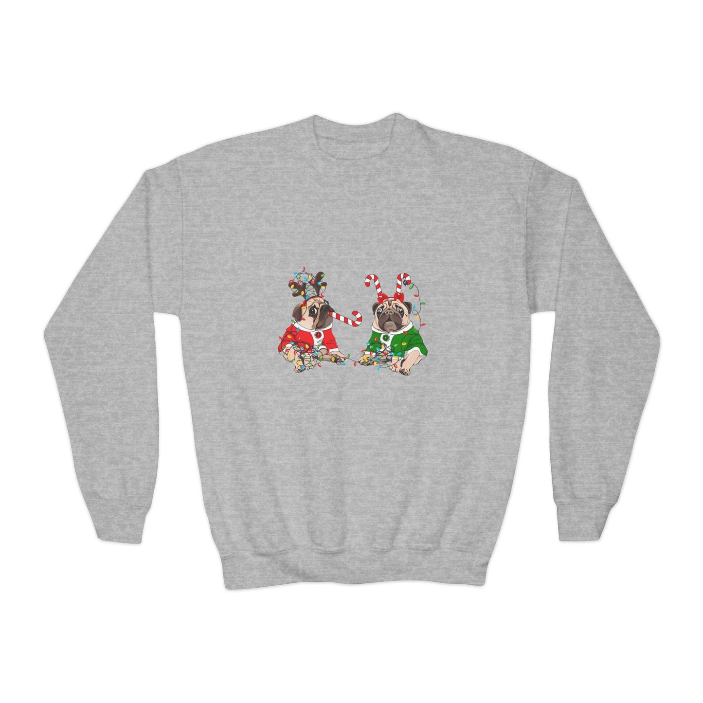 Kids' Christmas Pug Sweatshirt- Fun Dog Sweatshirt