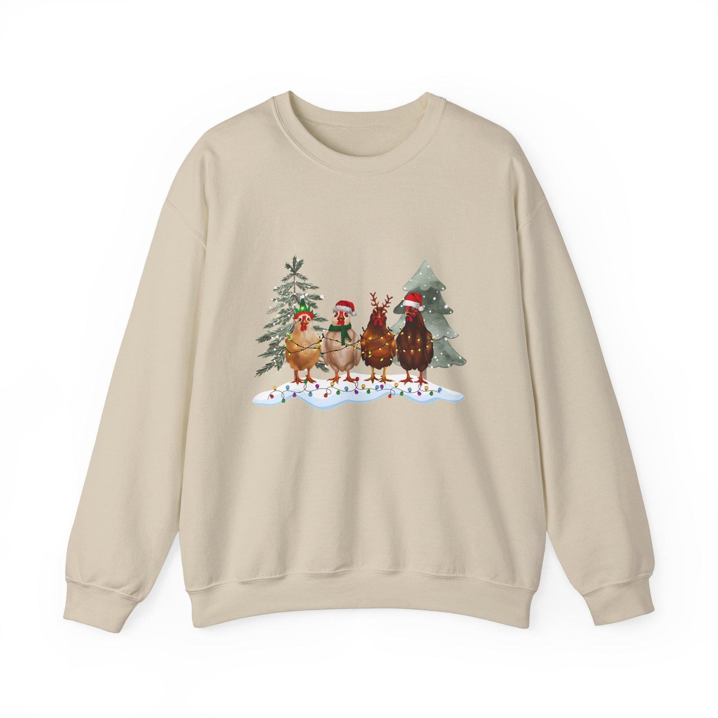 Christmas Chickens Crewneck Sweatshirt