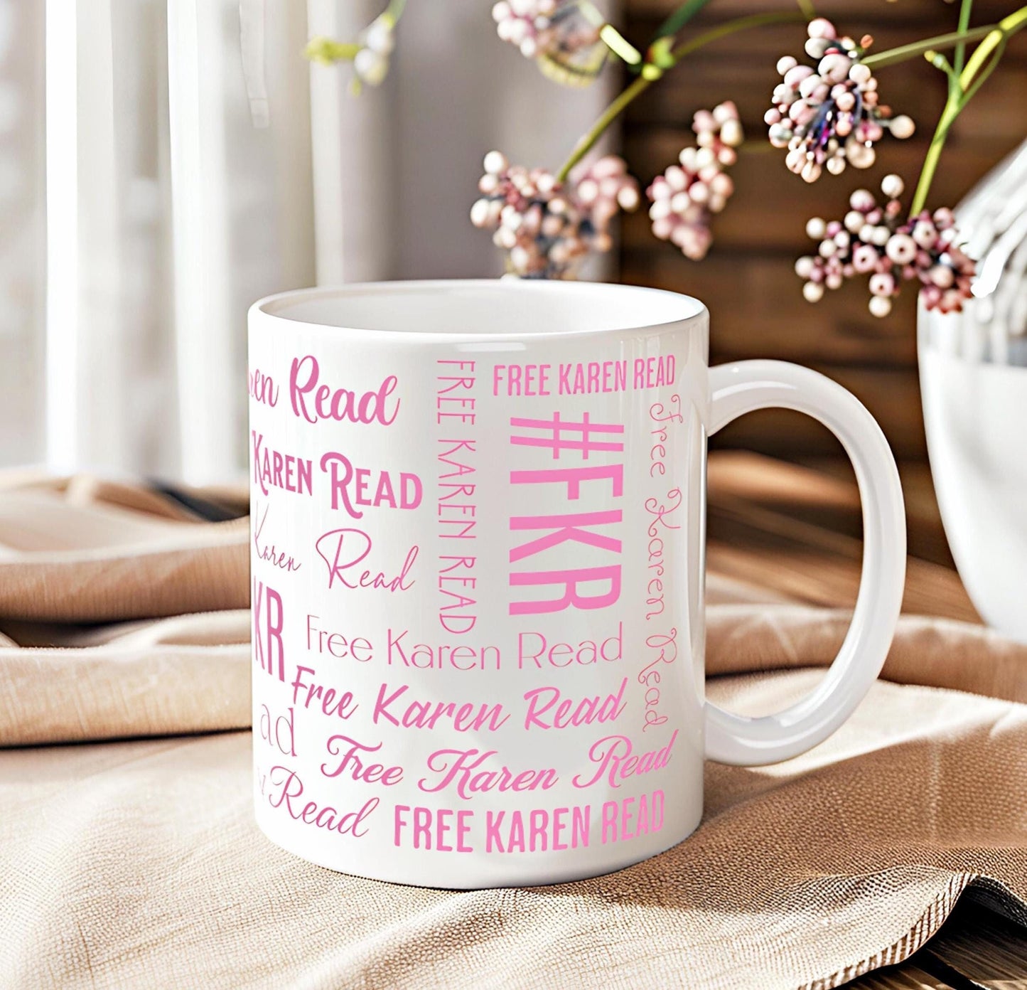 Support Free Karen Read Ceramic Mug - Justice for John O'Keefe, Falsely Accused, Movement Supporters, 11oz 15oz Coffee Cup, Activist Gift