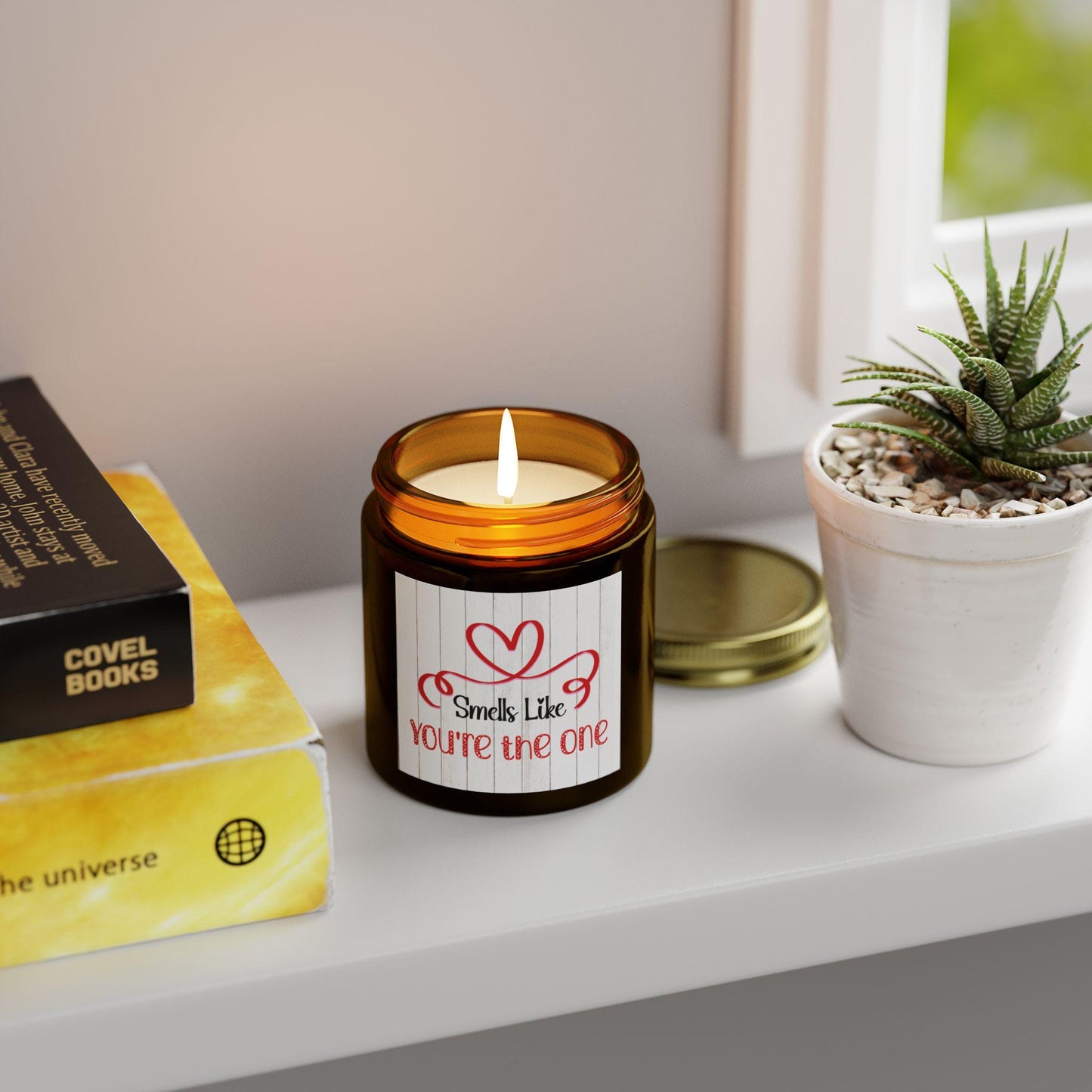 Scented Candles, Romantic Jar Candle Gift, Valentine's Day Candle, Anniversary Gift, Coconut Apricot Wax Candle, Home Fragrance