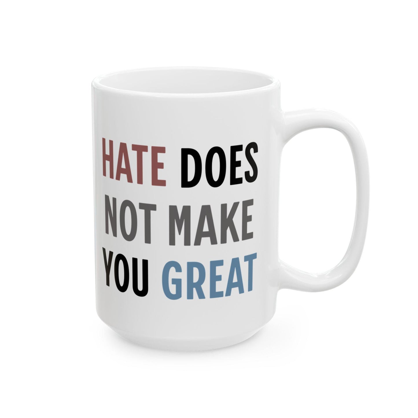Activist Ceramic Mug, Resistance Coffee Cup, Political Protest Tea Mug, Anti-Hate Drinkware, Liberal Gift Idea