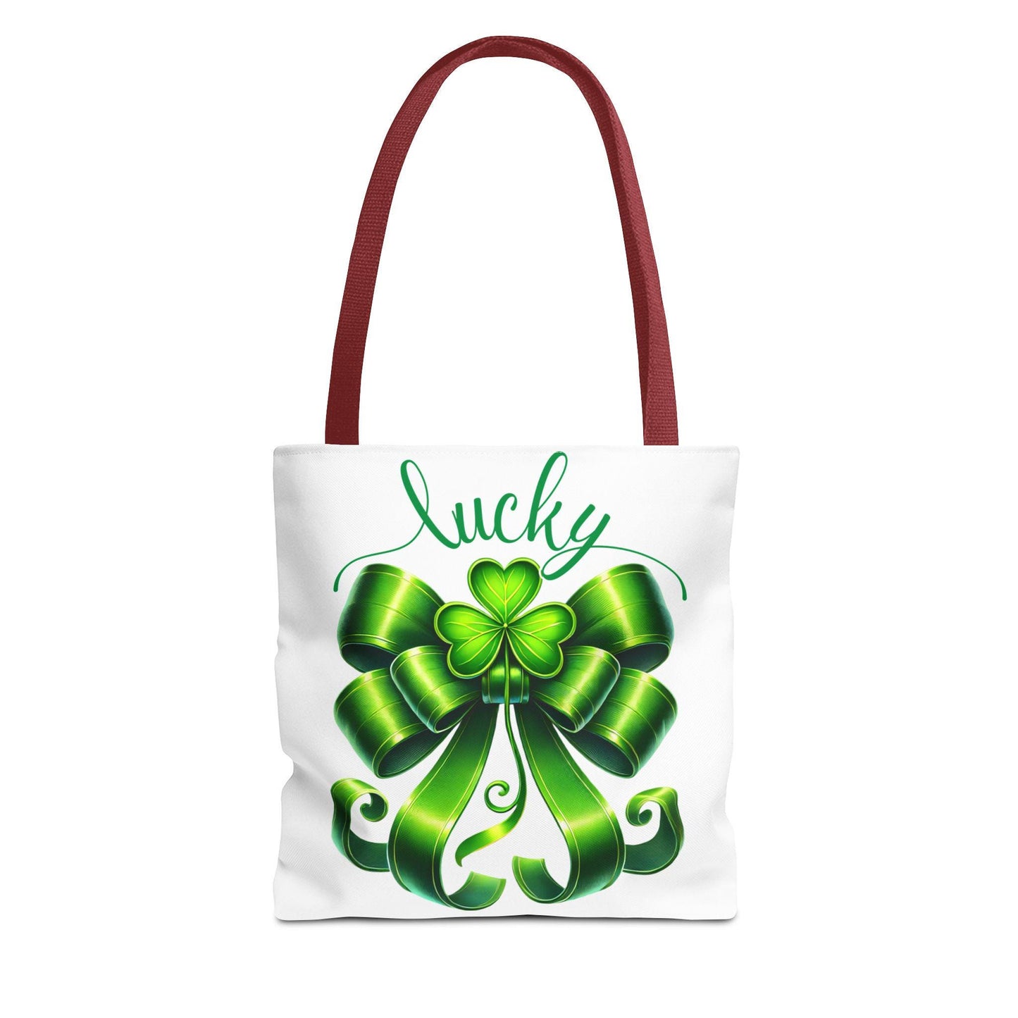 Tote Bag with Shamrock Bow, Lucky Irish Heritage Gift, St Patrick's Day Tote, Green Tote Bag, Ornate Bow Tote, Shamrock Tote Bag