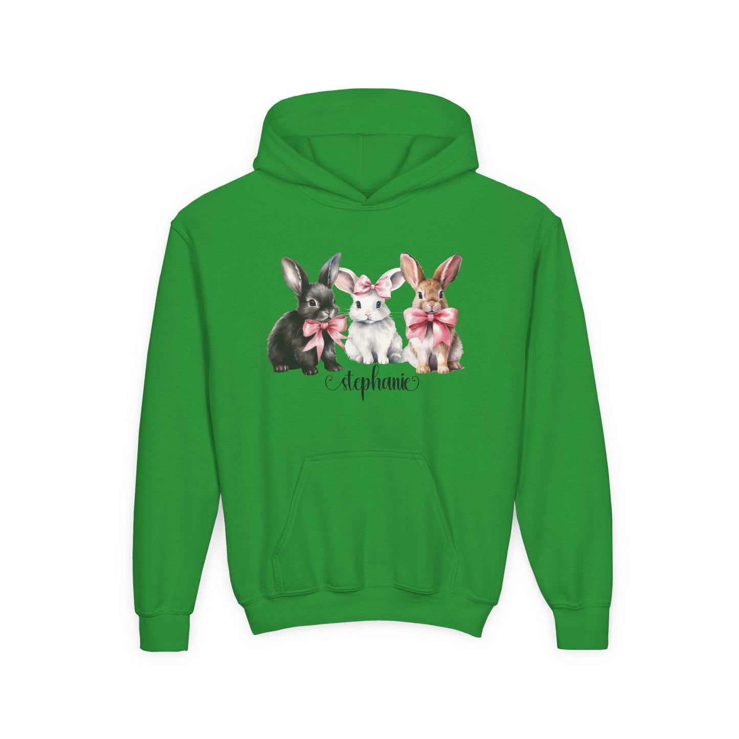 Personalized kids Easter Sweatshirt, Easter Bunny Kids Hoodie, Child's Name Bunny Hooded Sweatshirt, Easter Bunny Kids Jumper, Easter Kid's