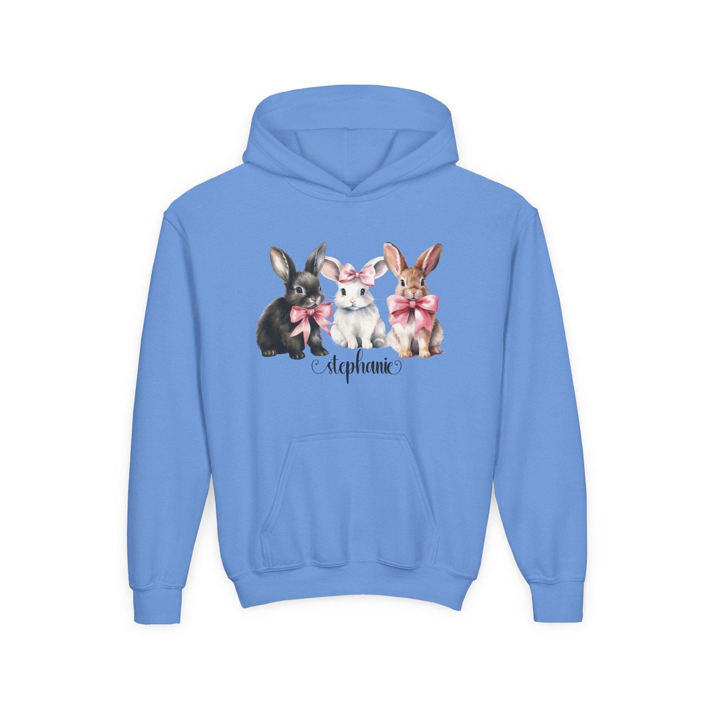Personalized kids Easter Sweatshirt, Easter Bunny Kids Hoodie, Child's Name Bunny Hooded Sweatshirt, Easter Bunny Kids Jumper, Easter Kid's