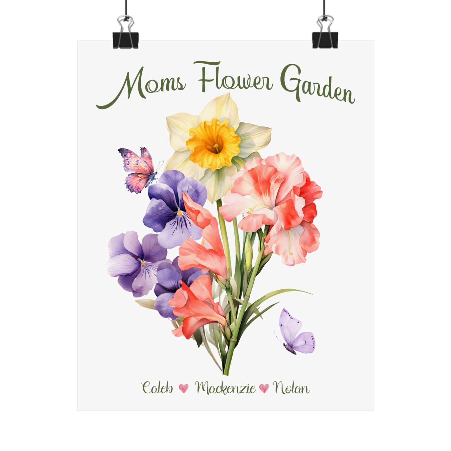Personalized Floral Mom Poster, Mother's Day Gift, Home Decor for Moms, Custom Wall Art, Nature Lover Decoration