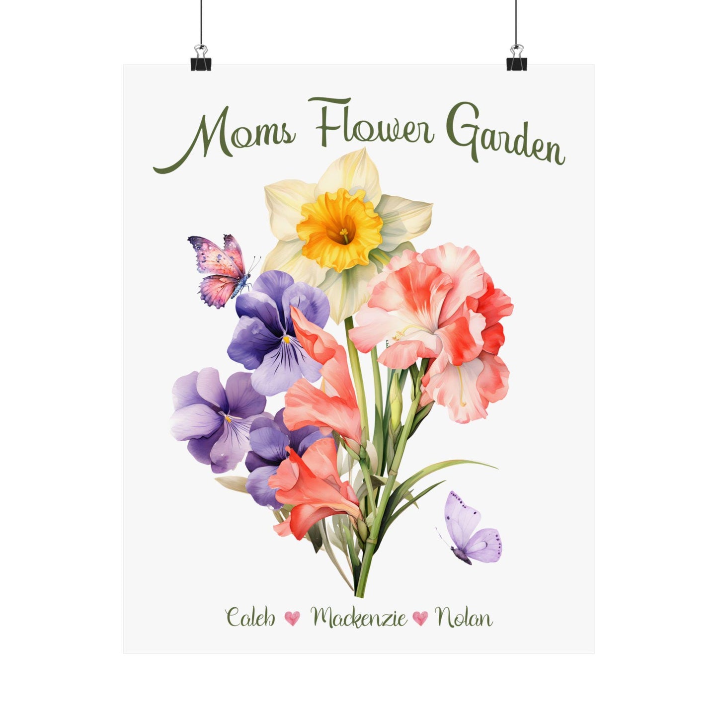 Personalized Floral Mom Poster, Mother's Day Gift, Home Decor for Moms, Custom Wall Art, Nature Lover Decoration