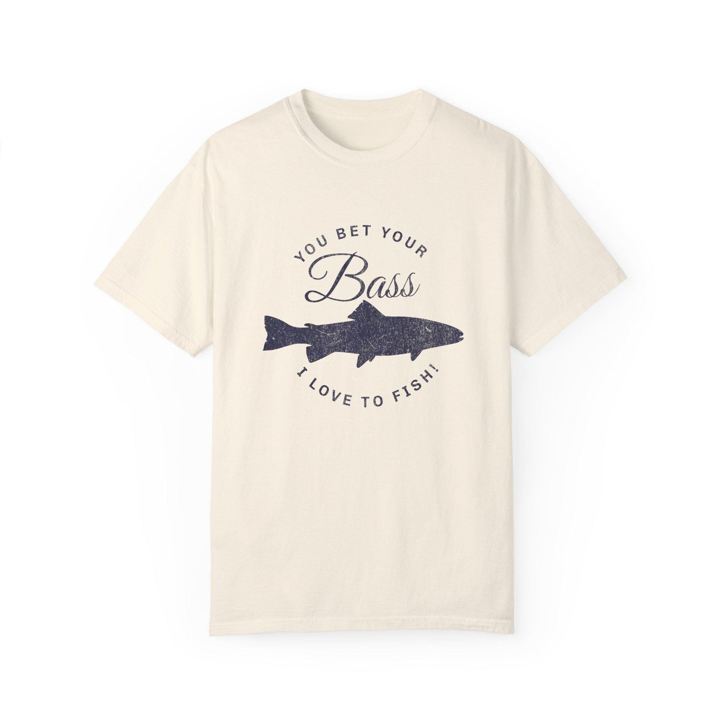 Funny Fishing T-shirt, I Love to Fish Tee, Garment-Dyed Shirt, Bass Fishing Gift, Angler Humor Apparel