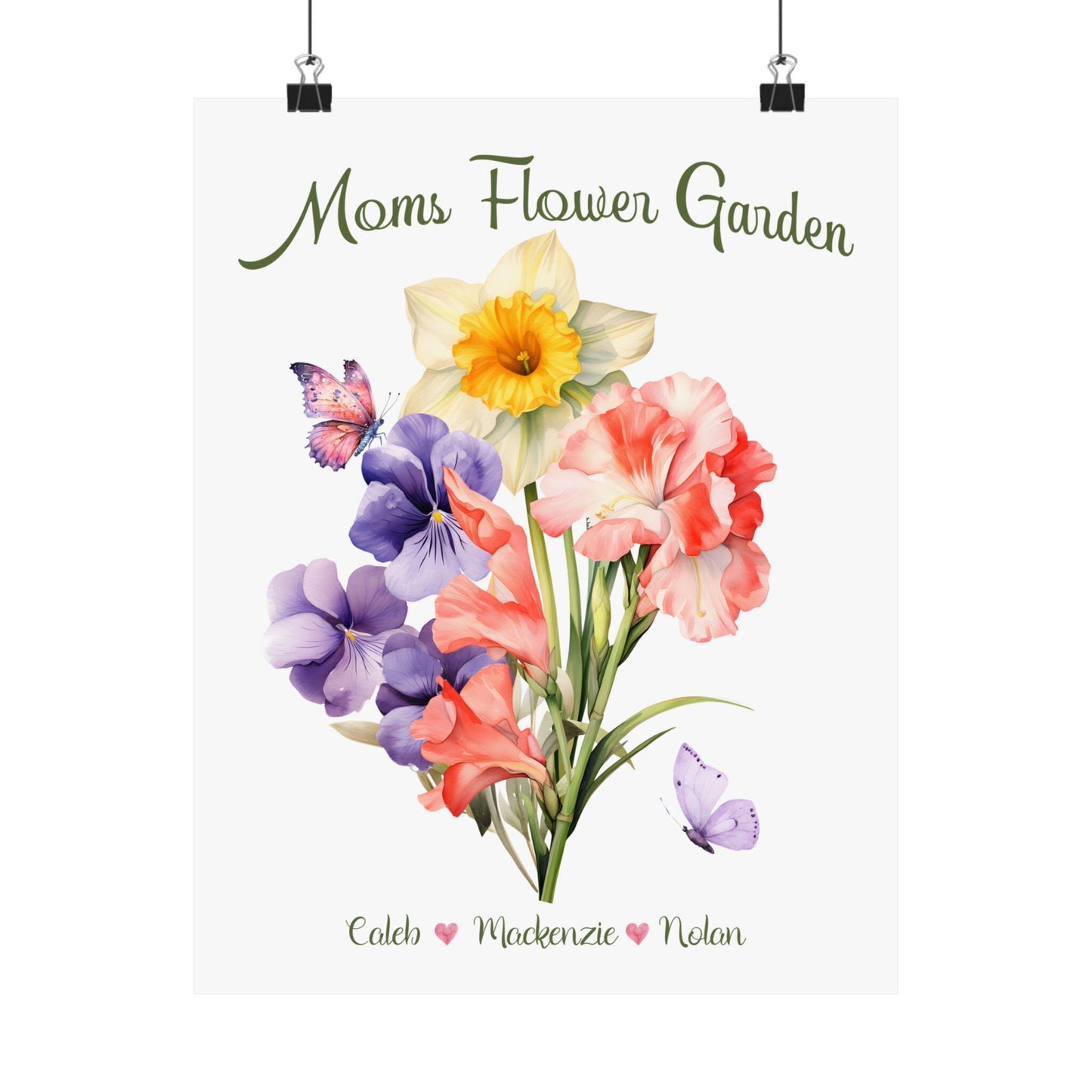 Personalized Floral Mom Poster, Mother's Day Gift, Home Decor for Moms, Custom Wall Art, Nature Lover Decoration