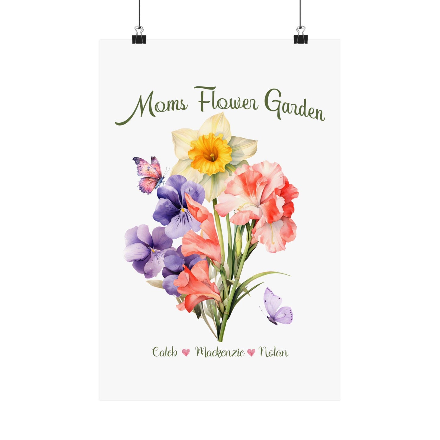 Personalized Floral Mom Poster, Mother's Day Gift, Home Decor for Moms, Custom Wall Art, Nature Lover Decoration