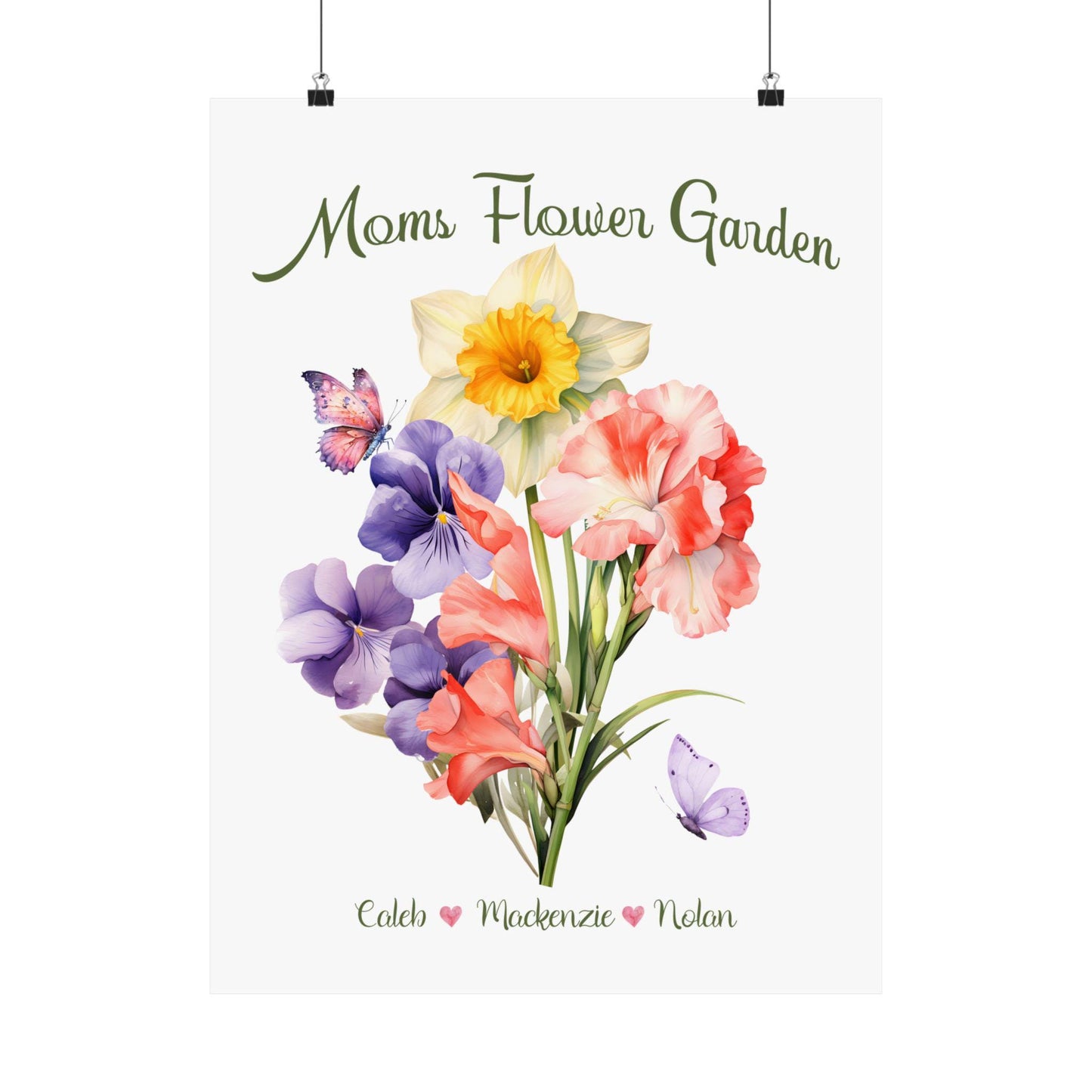 Personalized Floral Mom Poster, Mother's Day Gift, Home Decor for Moms, Custom Wall Art, Nature Lover Decoration