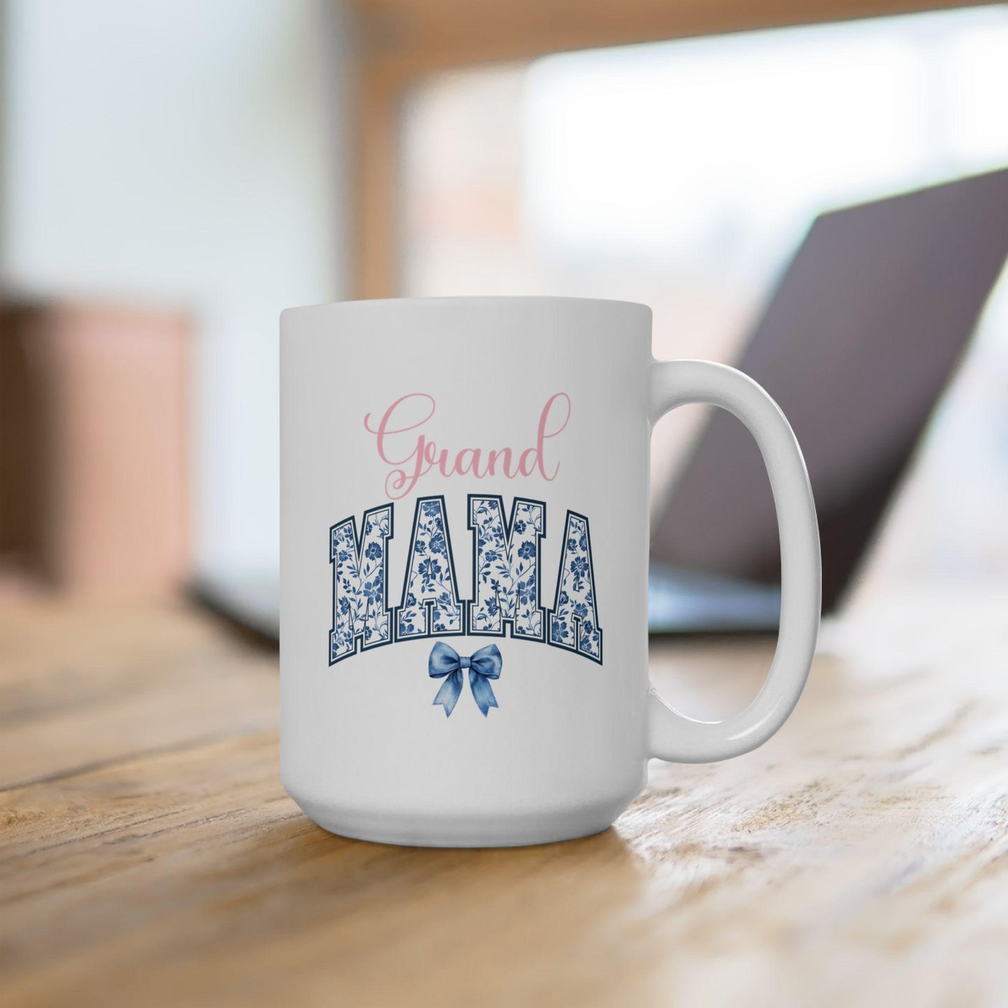 Grand Mama Ceramic Mug, Mother's Day Gift, Chinoiserie Coquette Theme