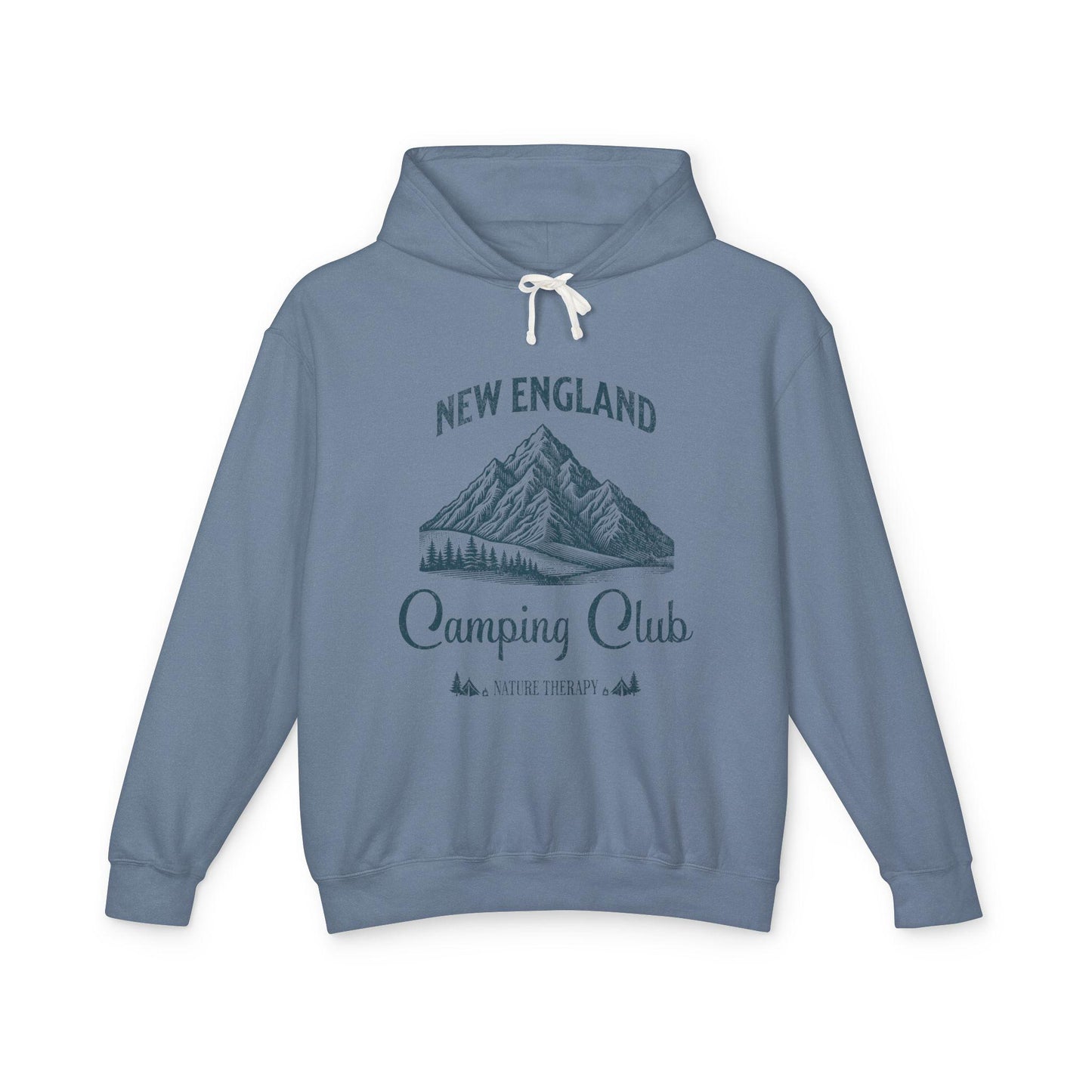 New England Camping Club Hooded Sweatshirt, Adventure Apparel, Nature Lover Gift, Outdoor Hoodie, Travel Clothing, Summer Camp Gear