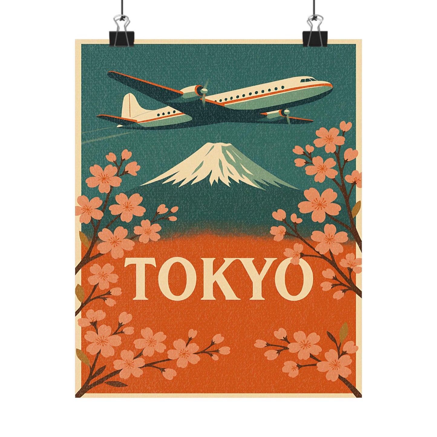 Vintage Tokyo Travel Poster Print, Matte Vertical Decor, Wall Art for Home, Gift for Travelers, Japanese Aesthetic Art