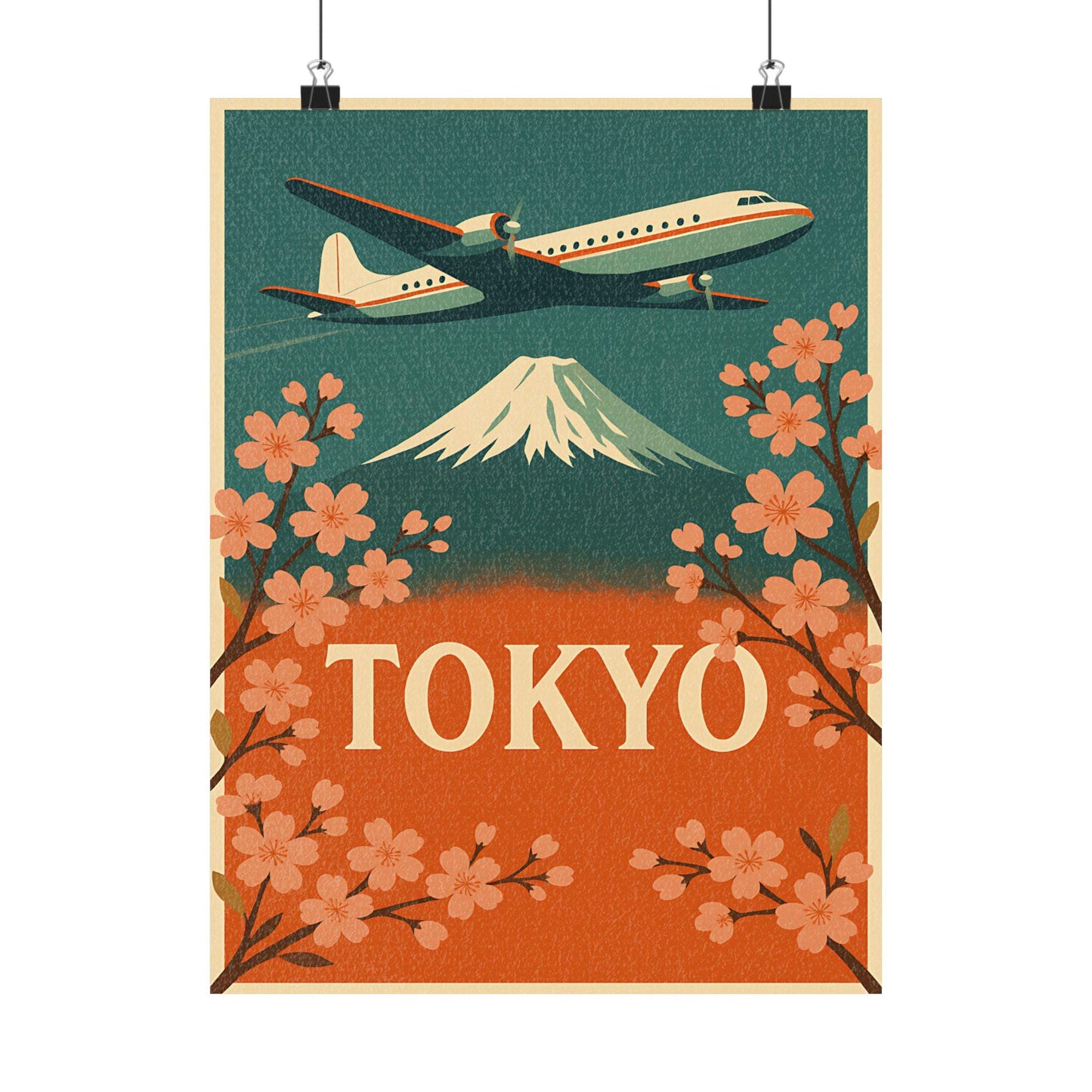 Vintage Tokyo Travel Poster Print, Matte Vertical Decor, Wall Art for Home, Gift for Travelers, Japanese Aesthetic Art
