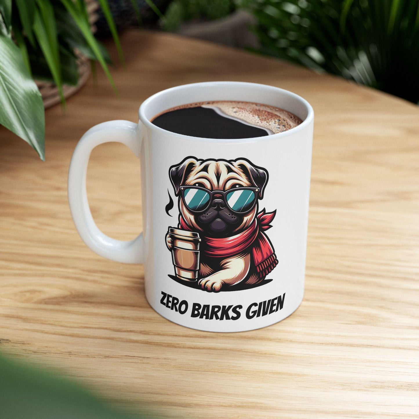 Funny Ceramic Mug, "Zero Barks Given", Coffee Cup for Dog Lovers, Gift for Animal Lovers, Unique Kitchen Decor, Humor Mug, Pet Owner Gift
