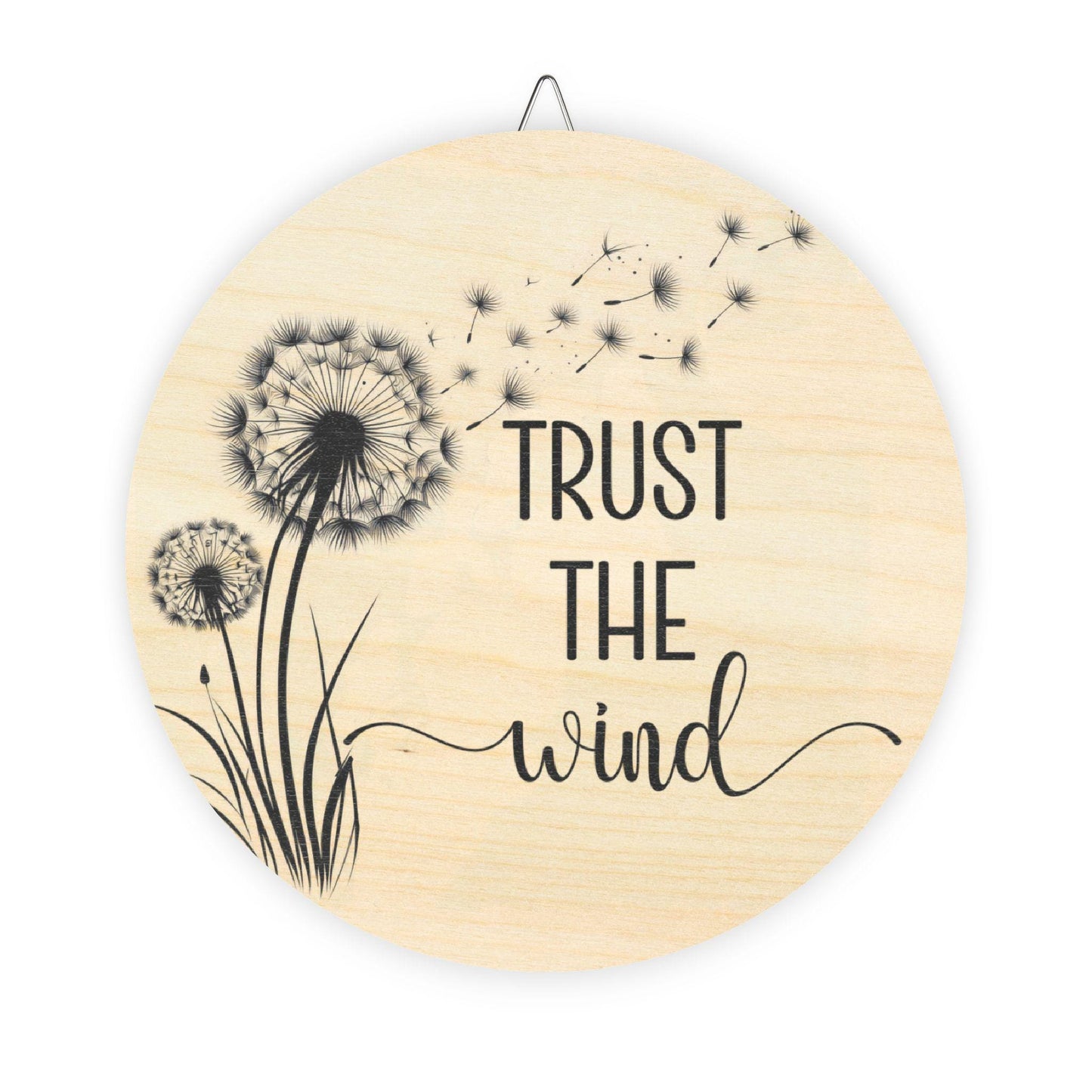 Trust the Wind Wood Sign |, Natural Wall Art, Home Decor, Gift for Her, Rustic Home Decor