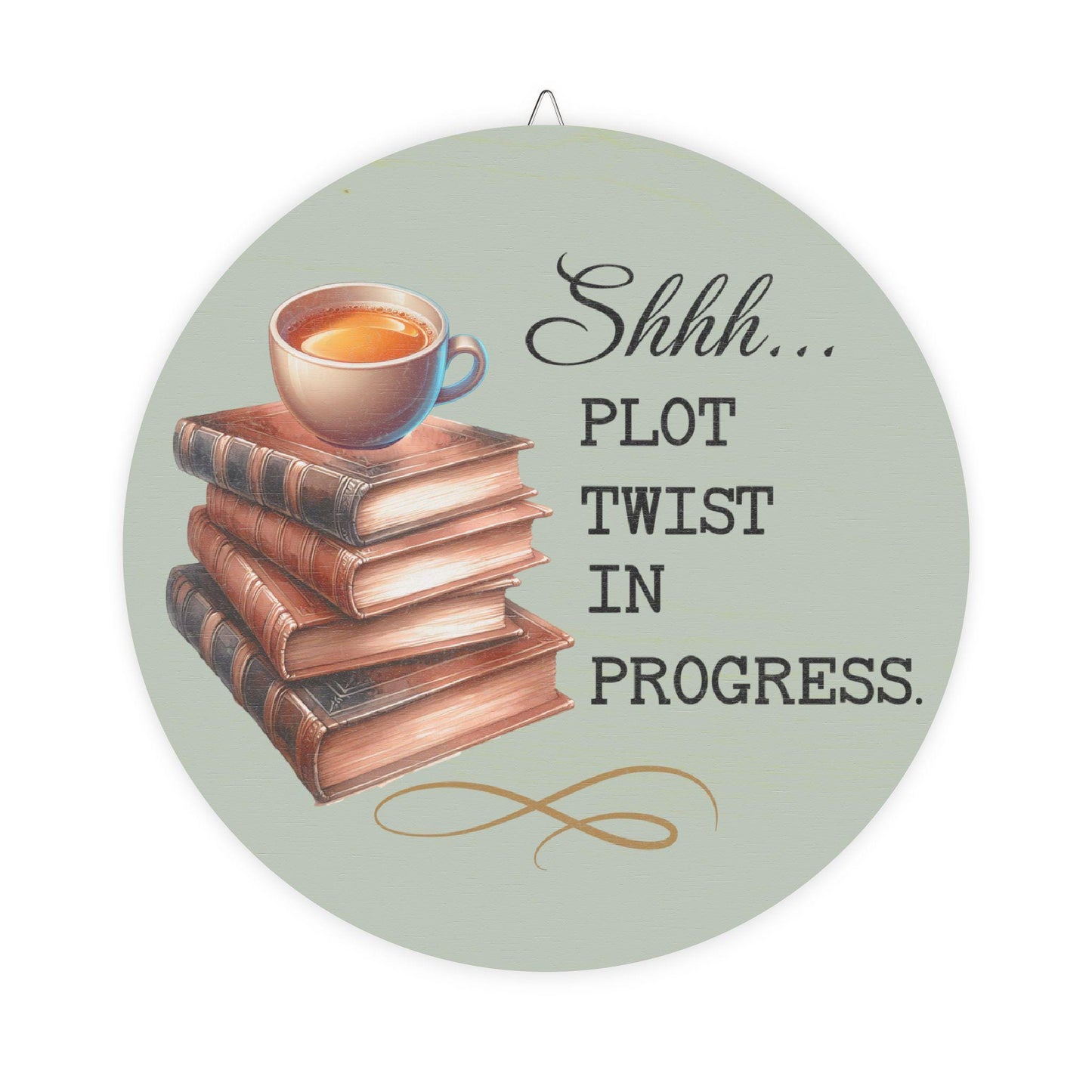 Rustic Book Lovers Wood Sign, Perfect for Readers, Craft Room Decor, Home Library Wall Art, Shhh Plot Twist Sign, Gift for Bookworms