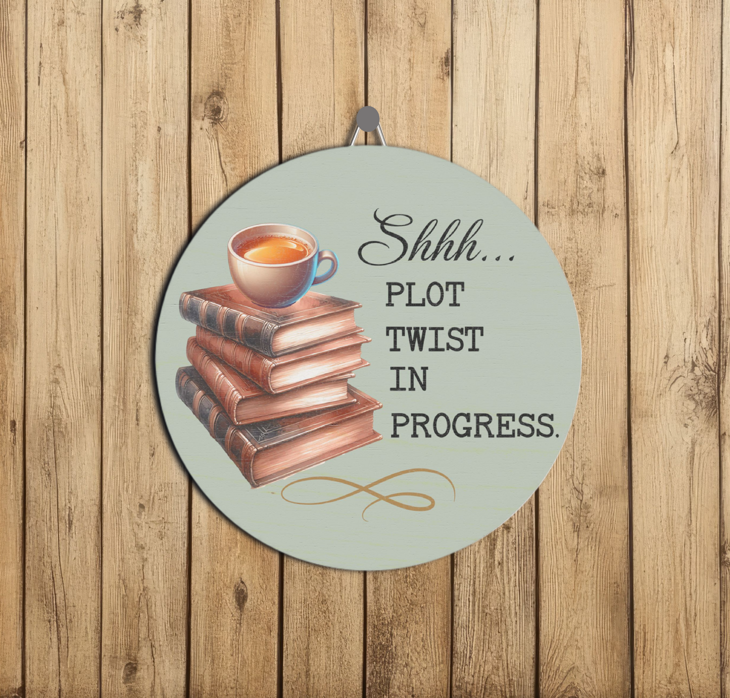 Rustic Book Lovers Wood Sign