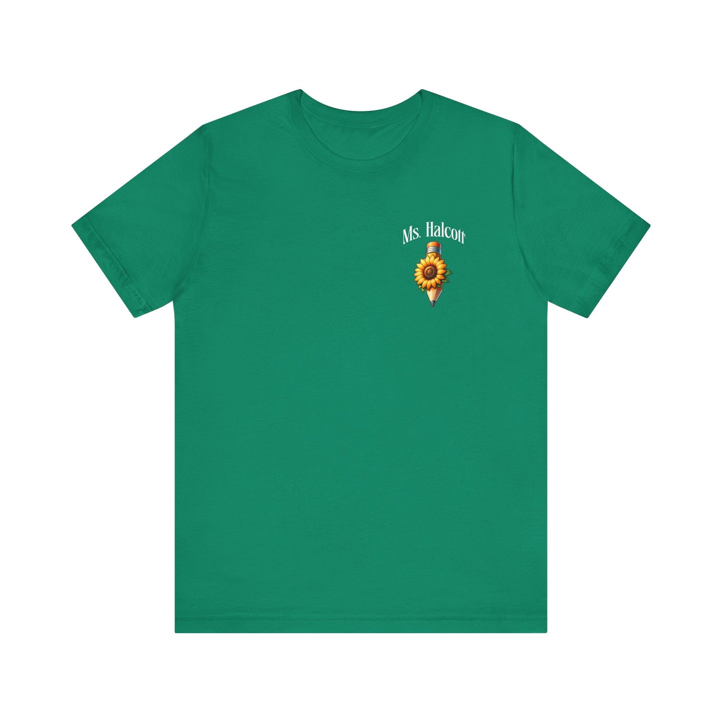Personalized Helping Little Minds Bloom Teacher Shirt | Sunflower & Pencil Design, Teacher T-Shirt, Personalized Teacher Tee, School Tee