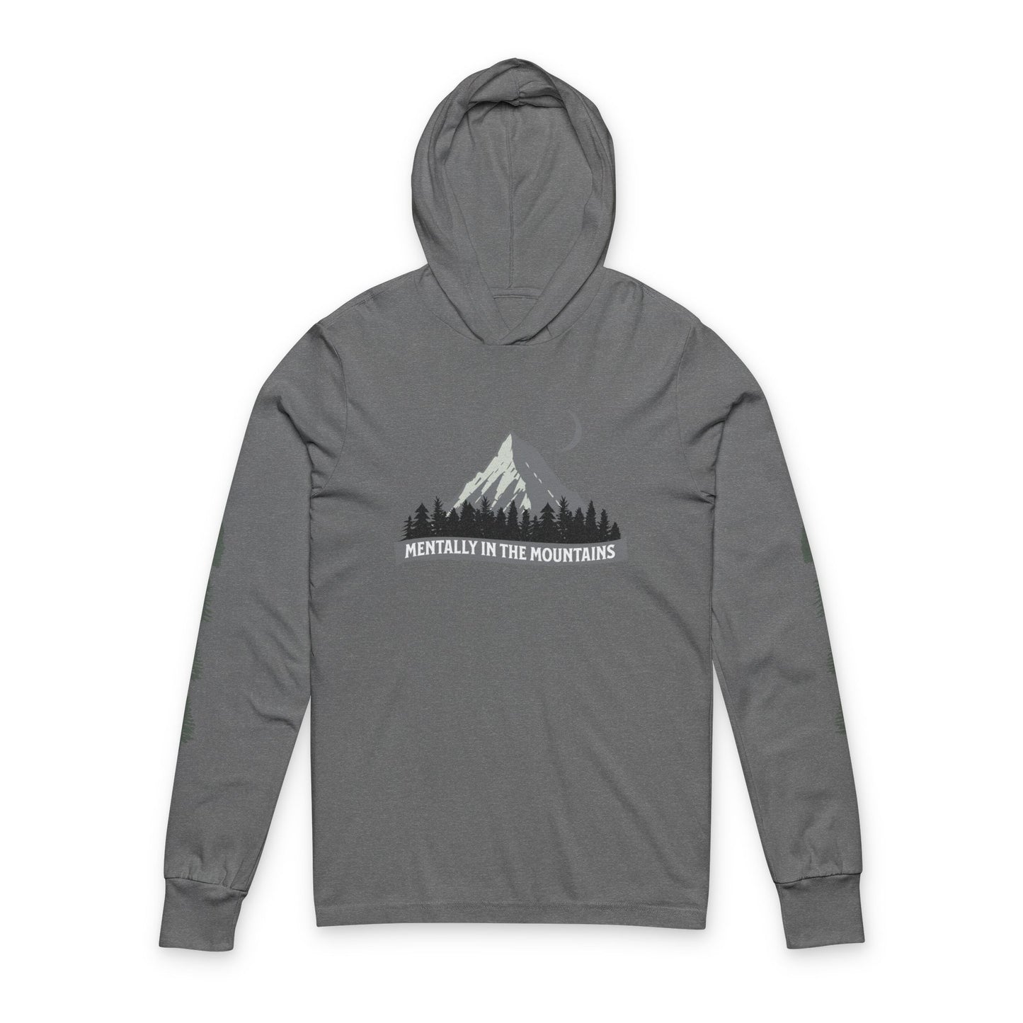 Unisex Mountain Hoodie - Mentally in the Mountains Tee, Outdoor Adventure Shirt, Gift for Hikers, Casual Wear, Nature Lover Apparel