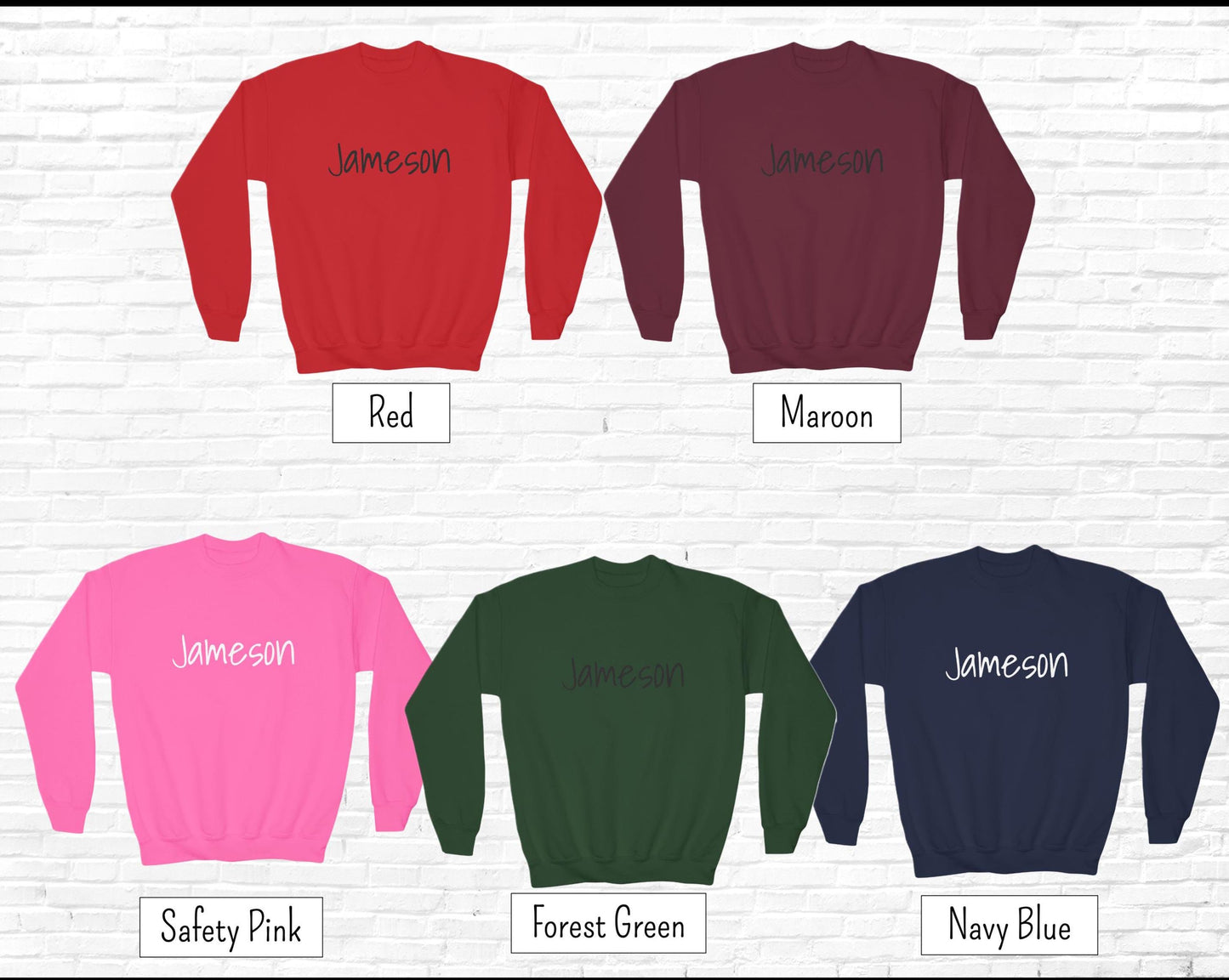 Personalized Kids Crewneck Sweatshirt