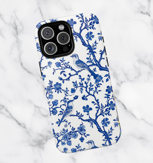 Chinoiserie Floral Phone Case: iPhone 11 12 13 14 15 16