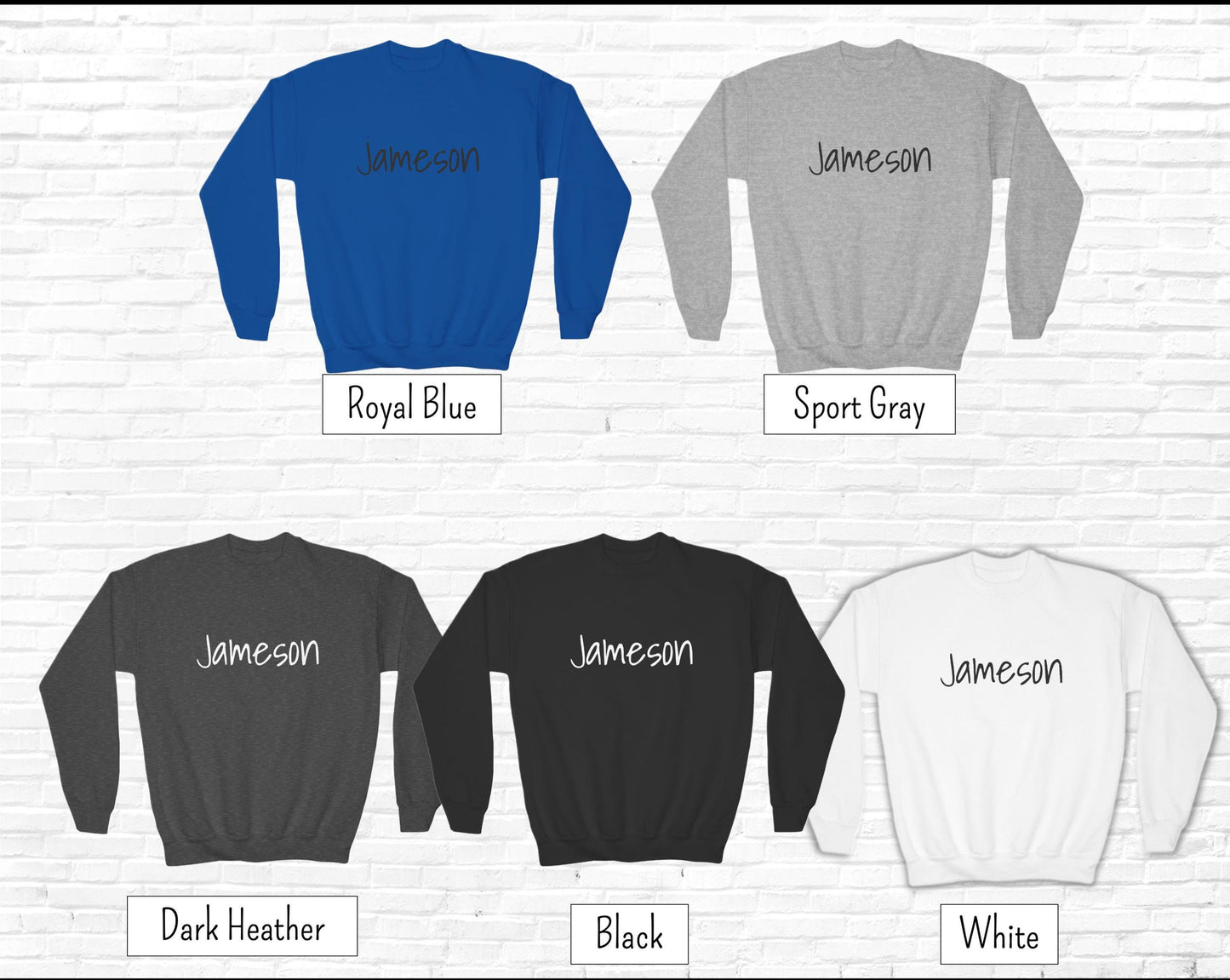 Personalized Kids Crewneck Sweatshirt