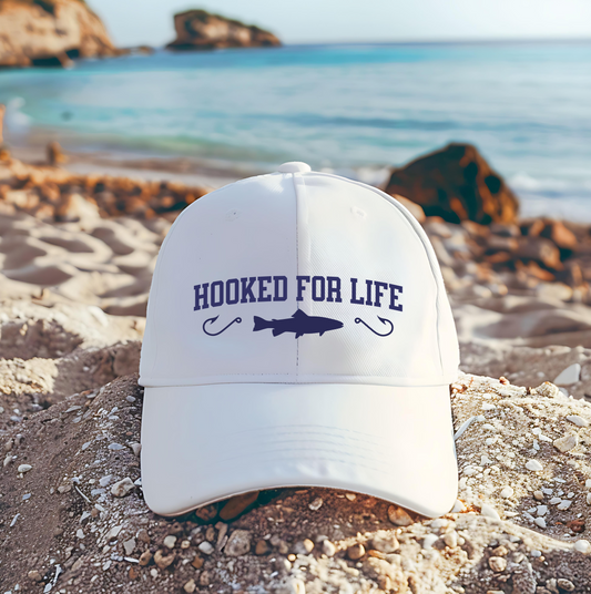 Hooked for Life Dad Hat - Perfect Fishing Gift