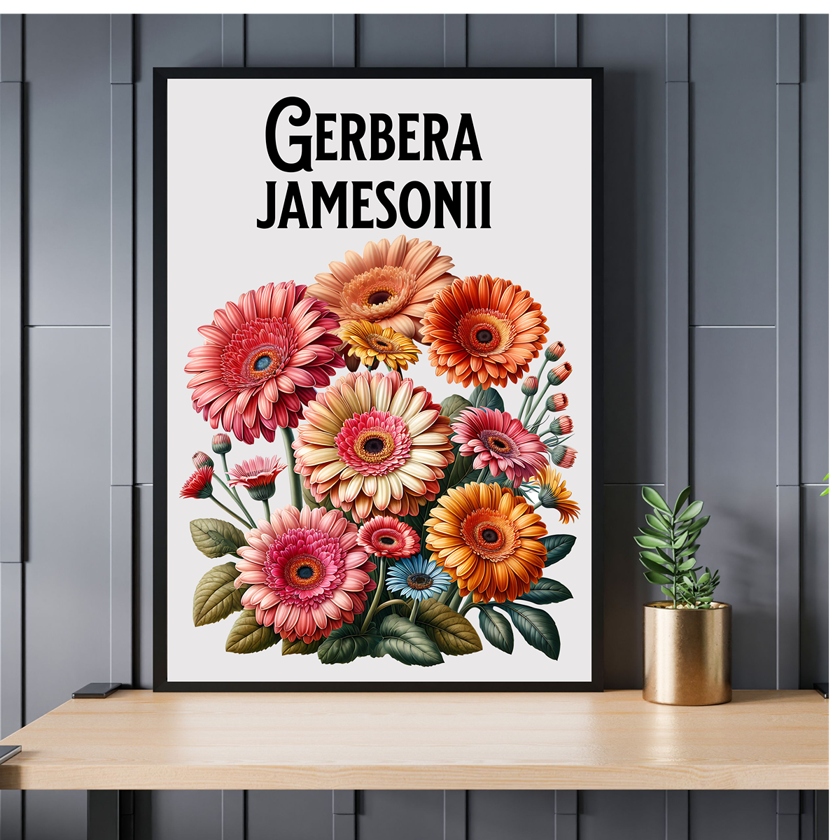 Gerbera Daisies Vintage Matte Poster