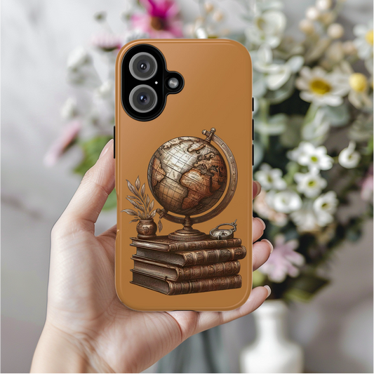 Vintage Globe & Books Phone Case