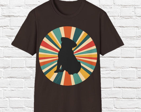 Retro Sunburst Pug Tee