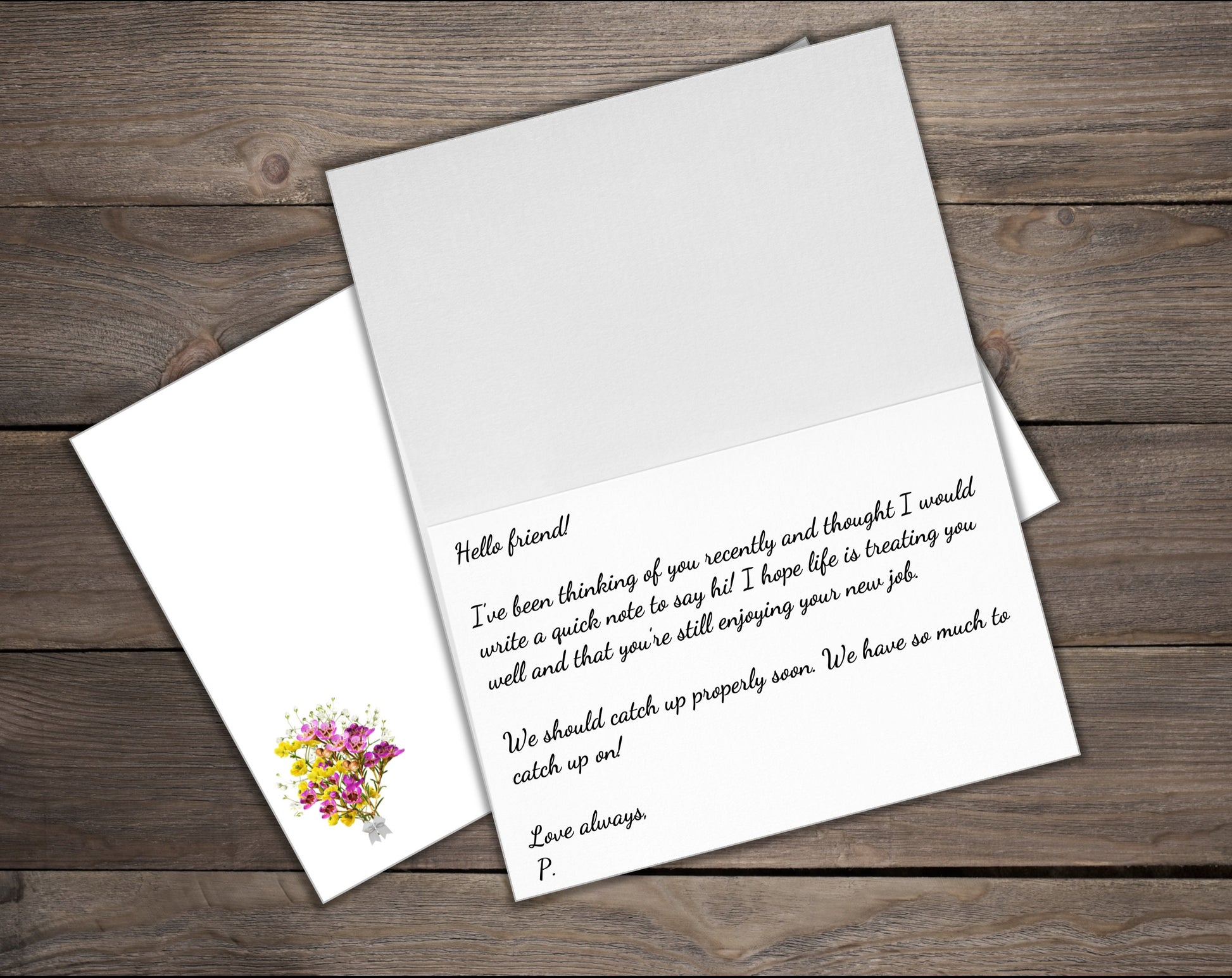 Floral Cards - Wildflower Bouquet - set of 10 blank cards with matching envelopes