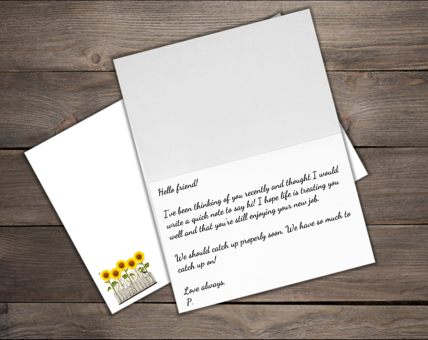 Floral Cards - Sunflowers - set of 10 blank cards with matching envelopes