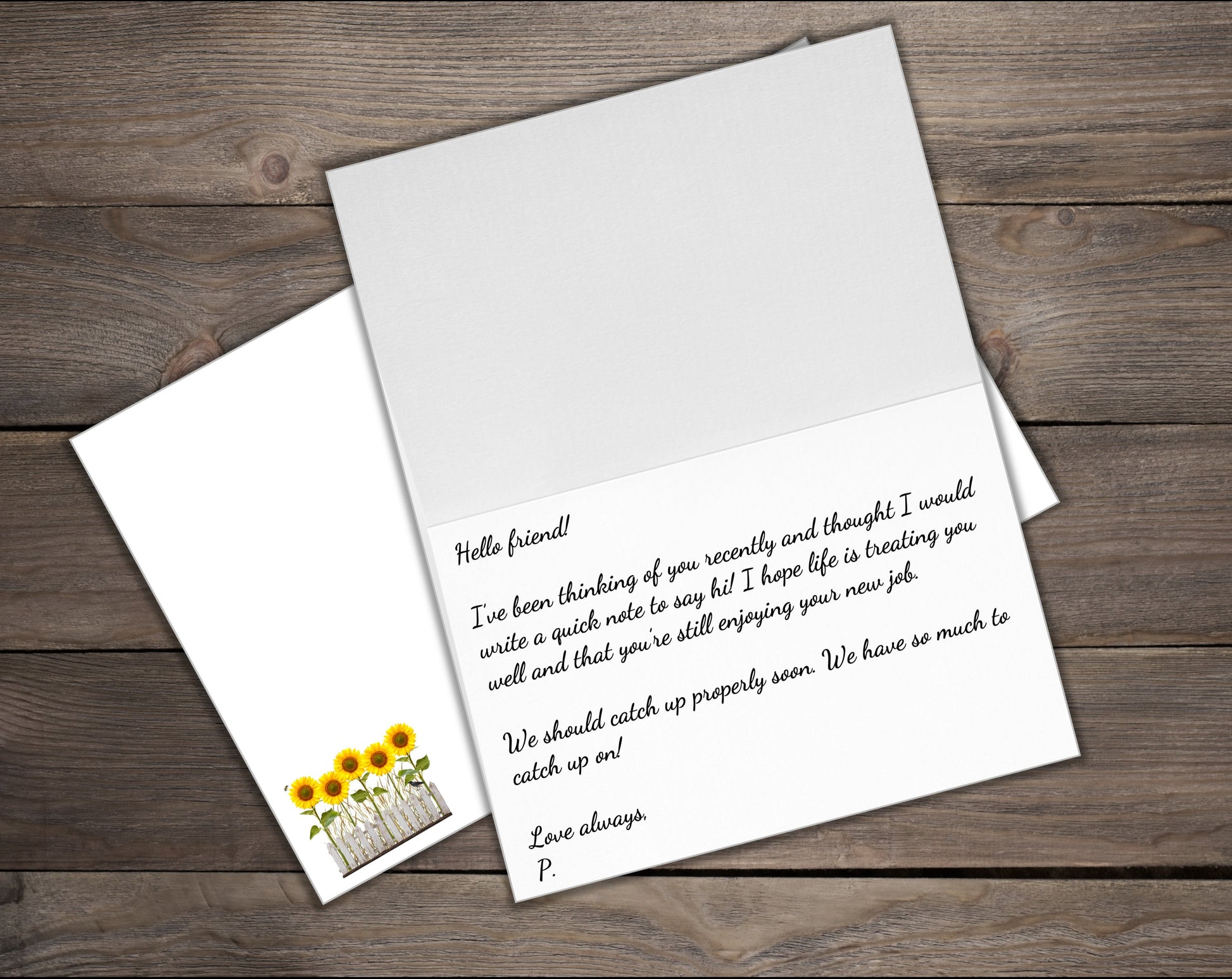 Floral Cards - Sunflowers - set of 10 blank cards with matching envelopes