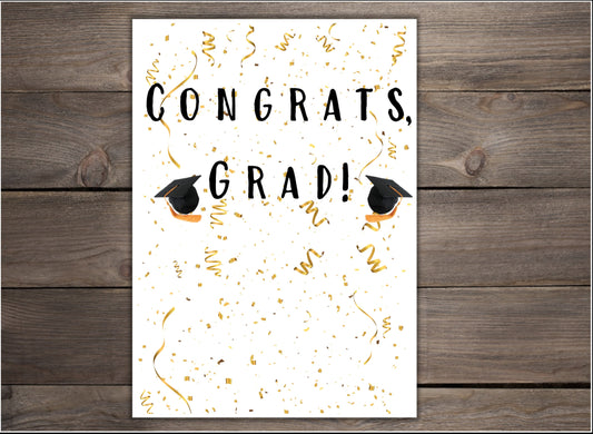 Graduation Card - Congrats, Grad!