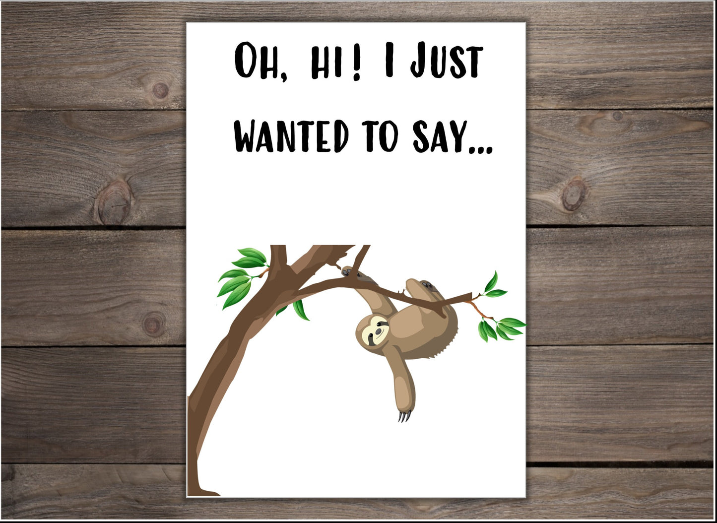 Birthday Card - Sloth