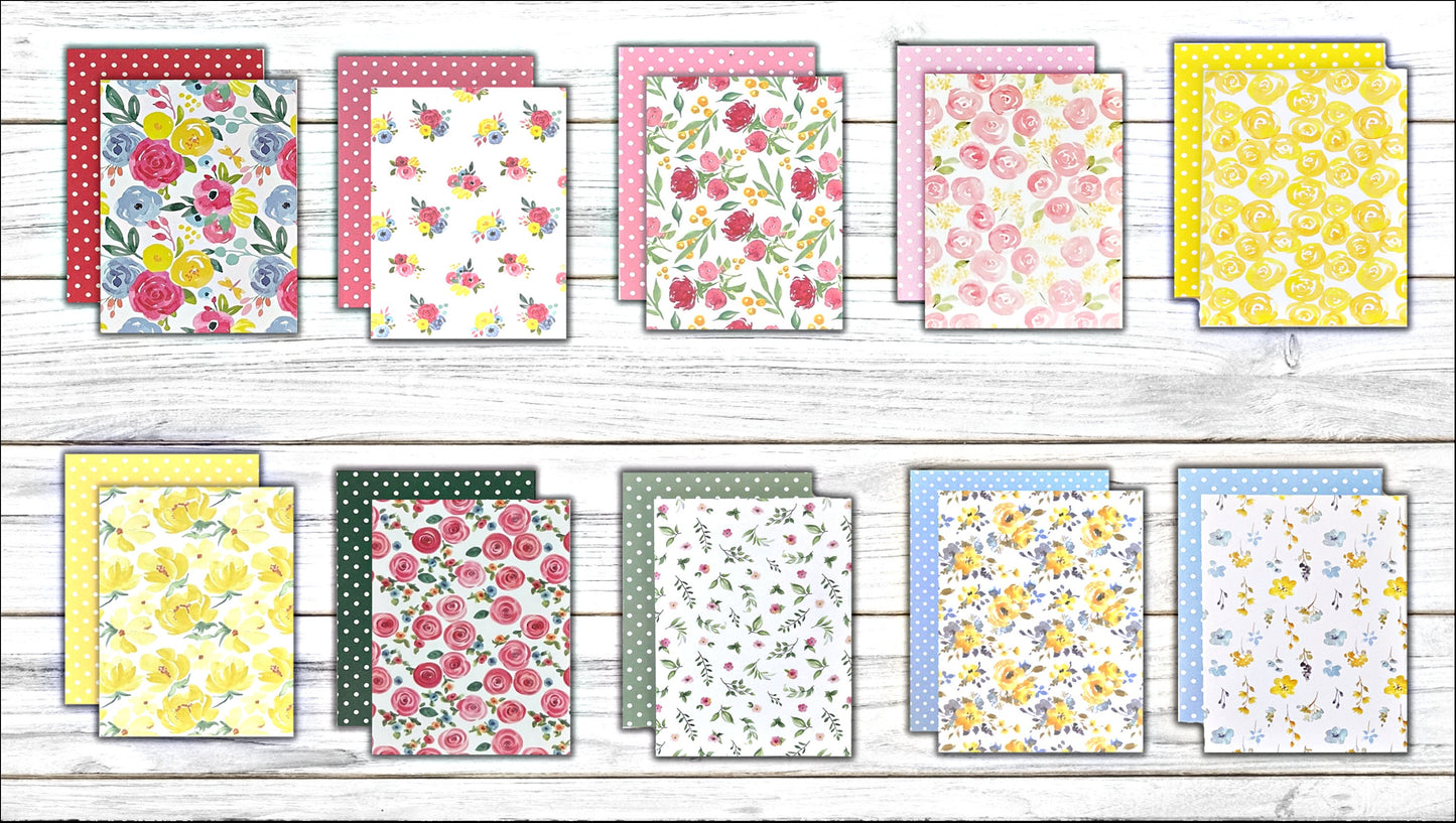 Floral Gift Card Holders - Set of 20