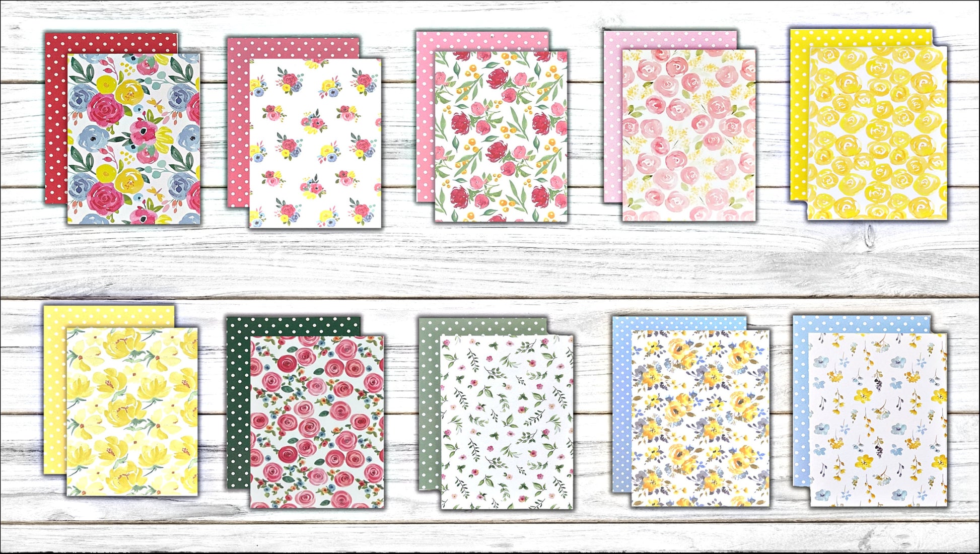 Floral Gift Card Holders - Set of 20