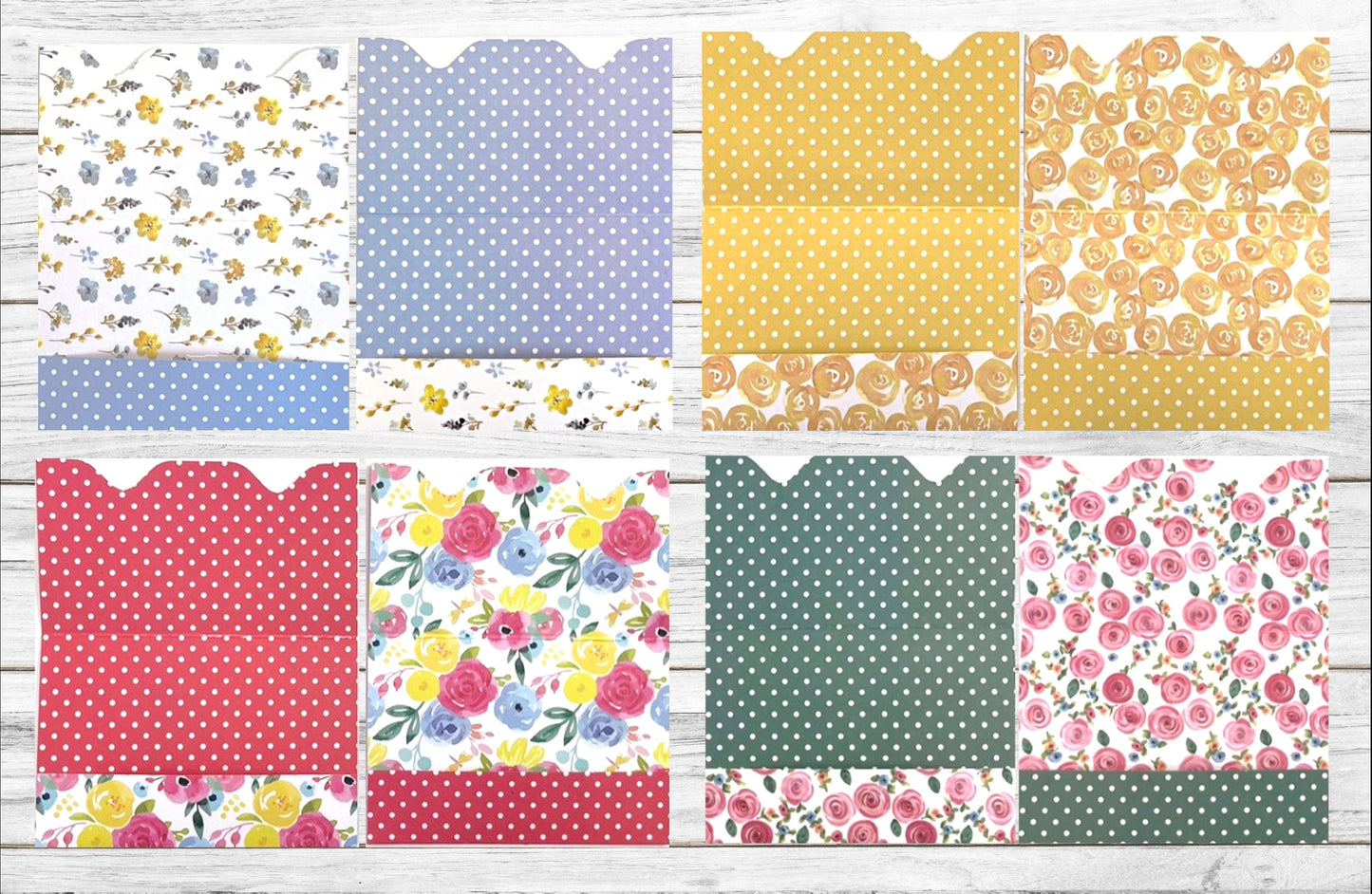 Floral Gift Card Holders - Set of 20