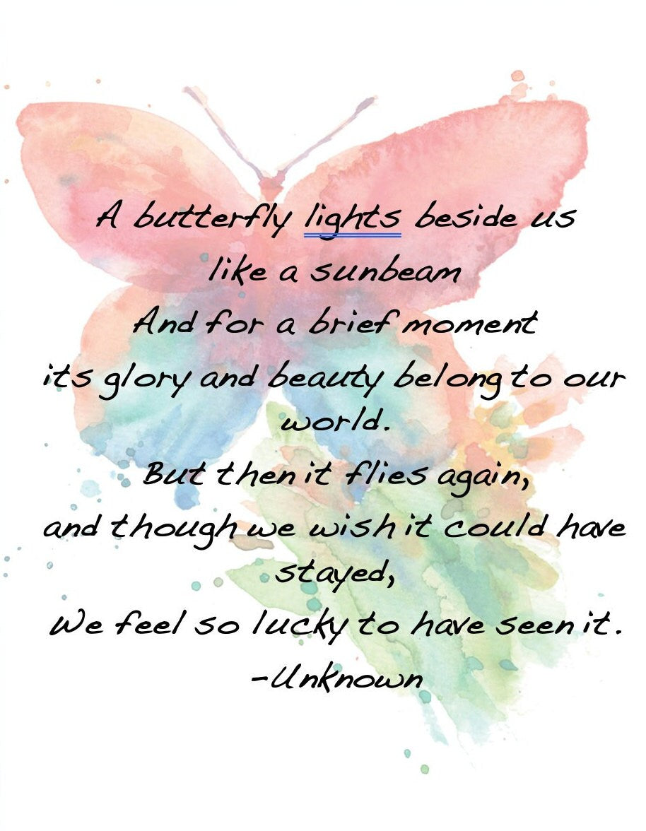 Sympathy Card: Watercolor Butterfly