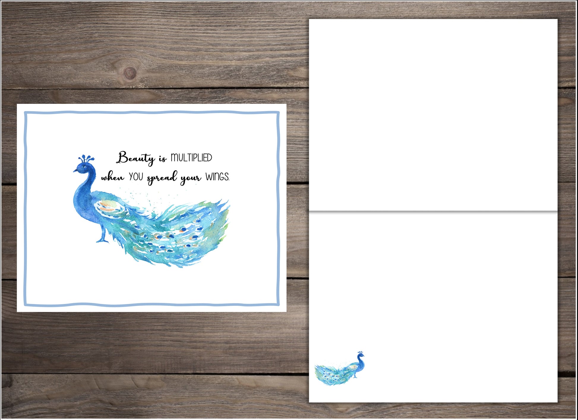 Watercolor Notecards - set of 8 blank cards