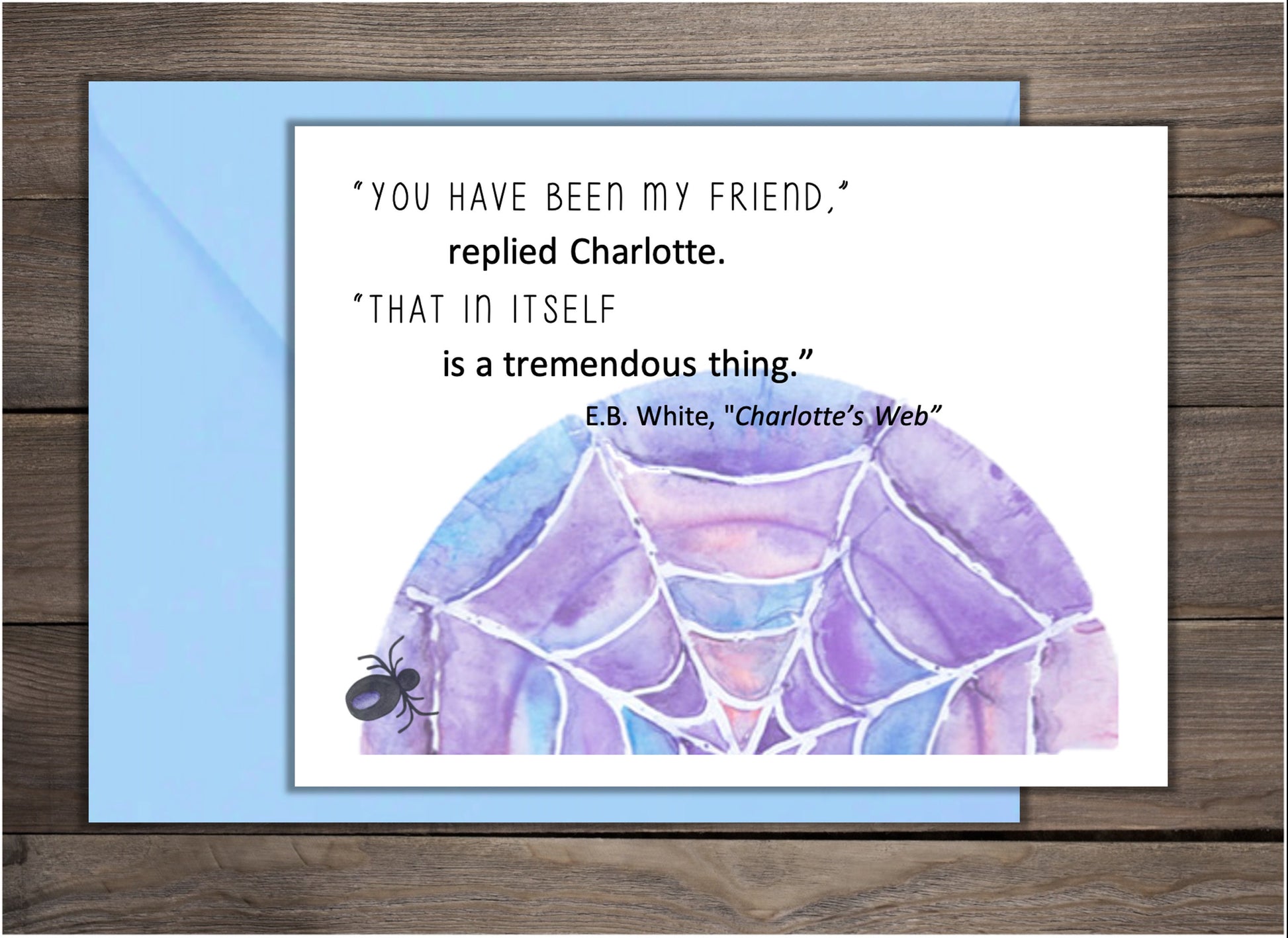 Friendship Card: Charlotte 's Web