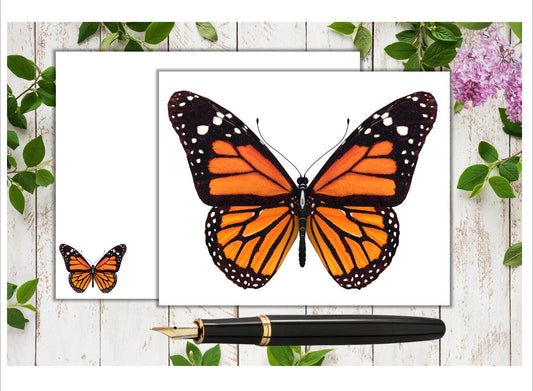 Butterfly Cards - Monarch - set of 10 blank cards with matching envelopes