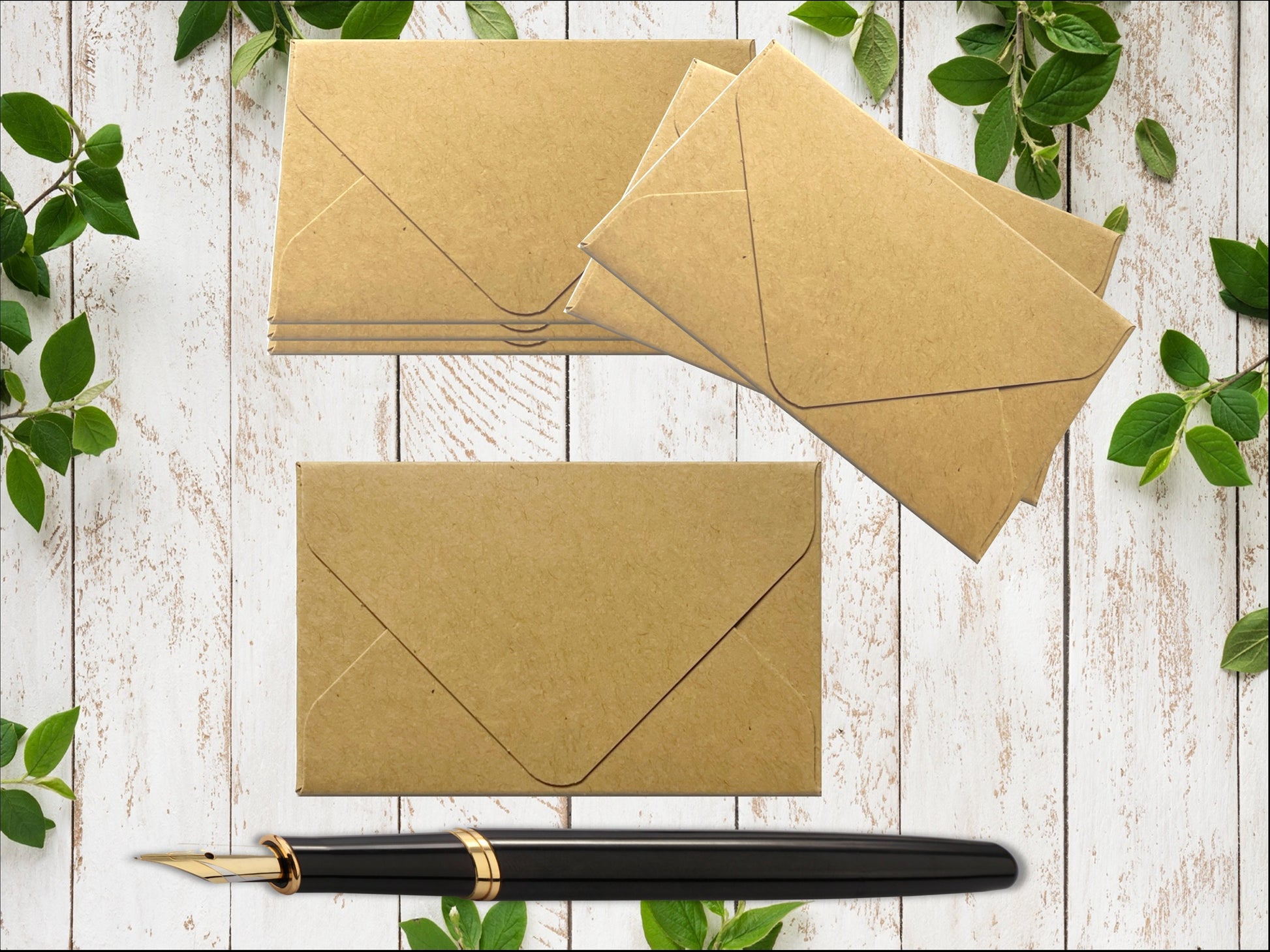 Mini Kraft Envelopes - Gift Card Envelopes - Set of 25