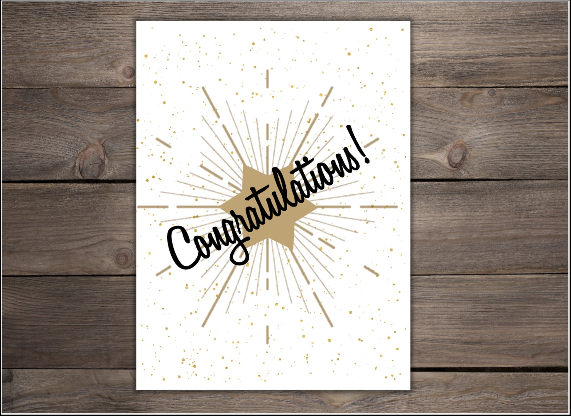 Congratulations: Printable Card